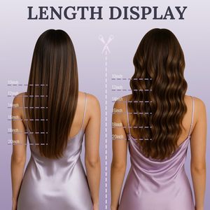 Extension per capelli invisibili con clip, in vero capello umano Remy, Balayage Marrone Noce/Cenere, Biondo Burro, 70g, Permabile - Product Image 5
