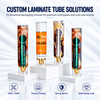 Tube de dentifrice en aluminium plastique brillant ABL, imprimé UV, logo personnalisé, bouchon à vis 12,7-35 mm, emballage pour soins bucco-dentaires