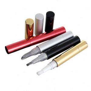หลอดบรรจุภัณฑ์เครื่องสำอางพิมพ์โลโก้ตามสั่ง สีดำด้าน สำหรับน้ำมันบำรุงเล็บ ยาทาเล็บ แบบปากกาหมุนพร้อมแปรง - Product Image 2