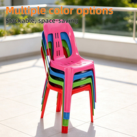 Chaises d'extérieur en plastique PP écologiques, empilables, confortables, design portable, chaise de jardin pour événements, concerts, barbecues, plage