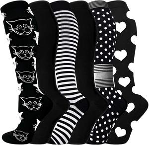 Nouvelles chaussettes <span class=keywords><strong>de</strong></span> compression Conception personnalisée Respirant Sports Training Running Recovery Cycling Travel Outdoor Unisex Compression Socks - Product Image 4