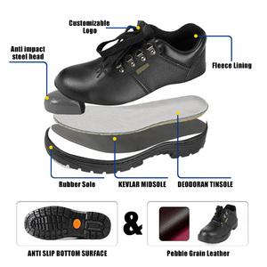 Zapatos de Seguridad con Puntera de Acero, Resistentes a Impactos y Perforaciones, de Microfibra, con Suela de Goma, para Trabajo Industrial y de Construcción - Product Image 2