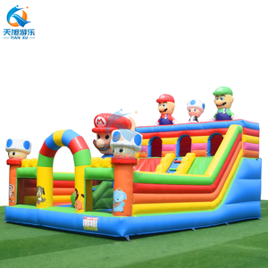 Thiết kế mới Inflatable legoing chủ đề nhà bị trả lại với Slide Combo Inflatable lâu đài công viên nhỏ cho trẻ em bên ngoài trời cho thuê - Product Image 4