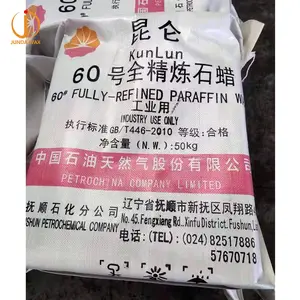 Cera de parafina a granel cera de parafina totalmente refinada 60-62 cera de parafina Kunlun