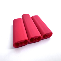 Tube en silicone ovale conducteur personnalisé à trois trous, manchon de protection de câble multicanal, découpe sur mesure pour câblage de lampes LED -50°C~+250°C