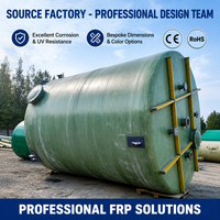 Réservoirs d'eau horizontaux en fibre de verre (FRP) LAN ZHI 100m³ avec soudure, pour usage agricole et industriel chimique, procédé de bobinage