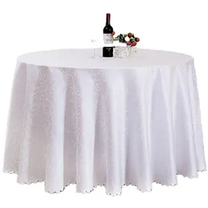 60 80 120 Inch Jacquard Round Black White Table Cloth Nappe De Tables Mariage Gros Ronde Rond Wedding Party Table Covers