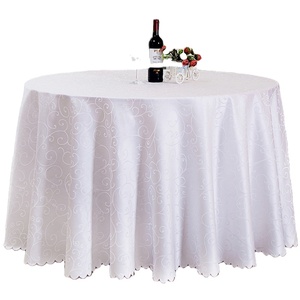 60 80 120 inch Jacquard vòng màu đen trắng bảng vải nappe de bảng Mariage gros RONDE rond tiệc cưới Bảng bao gồm - Product Image 1