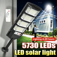 Lampe solaire à capteur de mouvement Dusk to Down 192 LED avec batterie au lithium 90W pour extérieur avec télécommande