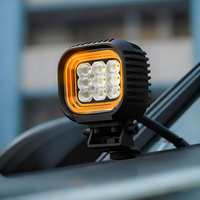 Luz Auxiliar LED Todoterreno de 4 Pulgadas, Haz de Luz Amplio, Ámbar, DRL, Emark, Patentado, IP68, Lámpara LED Todoterreno para Camioneta 4x4, ATV, UTV