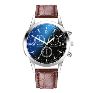 Montres à quartz pour hommes avec cadran en verre bleu antique, bracelet en acier inoxydable, montre de style business, aiguille en alliage, vente en gros de cadeaux d'affaires - Product Image 5