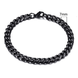 Perfect design Mens Simple 3-11mm Curb in acciaio inossidabile catena a maglia cubana bracciale moda hip hop uomo gioiello in acciaio inossidabile - Product Image 6