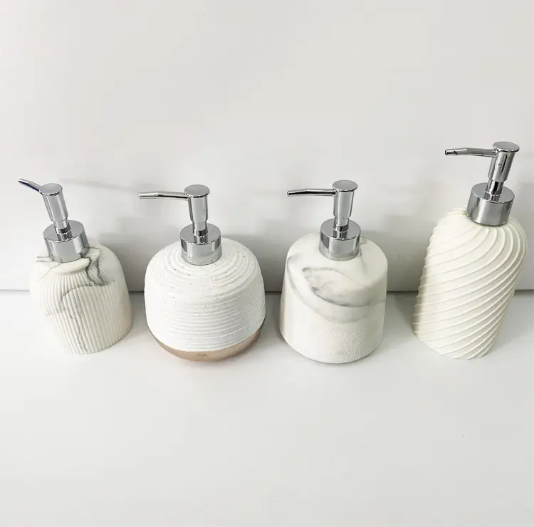 Modern eco friendly polyresin white unique dish turkey suction cup soap dispenser holder for sale
