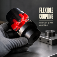 Accouplement flexible à mâchoires, accouplement araignée 45 #   Insert élastique en PU pour moyeu en acier, absorption des vibrations, alésage personnalisé avec gorge de clavette