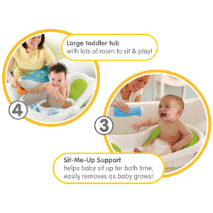 Vaschetta da Bagno in Plastica <span class=keywords><strong>per</strong></span> Neonati con Doccetta e Rete da Bagno, Set da Bagno Staccabile <span class=keywords><strong>per</strong></span> 0-12 Mesi, Design Multifunzione - Product Image 4