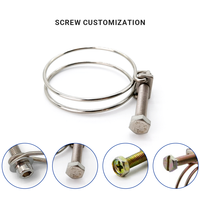 Colliers de serrage en spirale à double boulon Clips Acier inoxydable/Acier au carbone/Acier galvanisé Qualité supérieure
