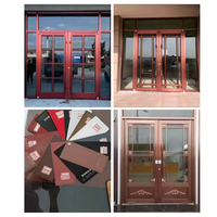 Porte de patio en aluminium premium à rupture de pont thermique, technologie ThermalBreak, pour usage extérieur en appartement, surface finie pour immeubles de bureaux de grande hauteur