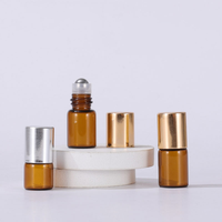 Set Parfum Mini 2ml untuk Wanita, Botol Parfum Kosong Transparan Amber 1ml 3ml Botol Mini 5ml Roll on Kemasan Kosmetik