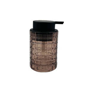 6pcs <strong>Brown</strong> round Shape <strong>Glass</strong> Bathroom Hardware Accessory Set Includes Toilet Brush Holder <strong>Soap</strong> <strong>Dispenser</strong> for Bathroom Cleaning - Product Image 3