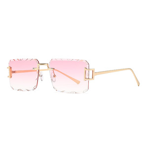 Lunettes de soleil Dlisha pour femmes, monture métallique sans cadre, verres PC UV400, légères, design carré, type 3, pare-soleil - Product Image 5