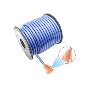 RW4-80 True Spec 4 Gauge Power Wire, Copper Clad Aluminum , Flexible Soft Touch Blue PVC Jacket (80 Feet/Spool)