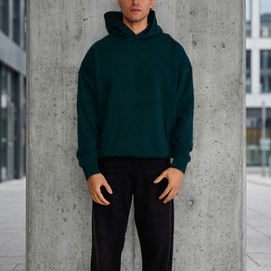 High Quality <b>Men's</b> Custom Logo <b>Oversized</b> No Strings <b>Fleece</b> <b>Hoodie</b> Heavyweight Pullover Cotton Hoodies for <b>Men</b> - Product Image 3