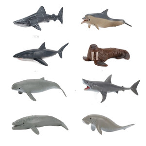 HY Toys simulation transfrontalière modèle d'animal marin pour enfants Mini requin-baleine dauphin tortue mer solide statique main decora - Product Image 1