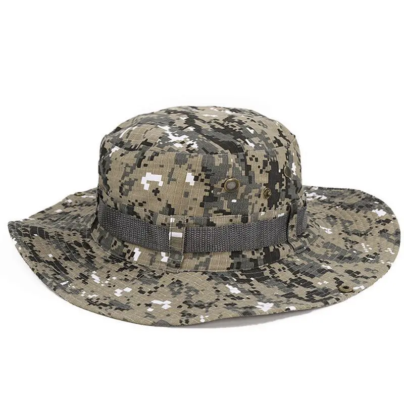 Men Women Hunting Fishing Outdoor mens camo bucket hat OEM Customized Logo bucket hats for men camo hat
