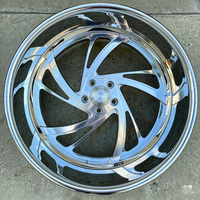 Jantes forgées polies à deux pièces, design multi-rayons découpés, 20-26 pouces, jantes en alliage d'aluminium personnalisées pour camion et lowrider