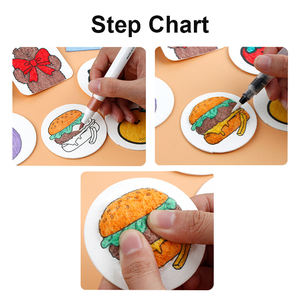 Papier mousse gonflé magique coloré 3D DIY Kit de peinture gonflé magique avec 12 couleurs de marqueurs acryliques - Product Image 4