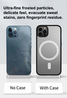 Coque de téléphone en TPU mat 2-en-1 avec logo personnalisé pour iPhone 12 & 13 Pro 100% Aimants intégrés Charge sans fil Couverture arrière magnétique