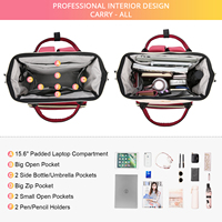 LOVEVOOK élégant mode dames logo personnalisé bureau Carry on Nylon casual 15.6 inch avec usb infirmière professeur femmes sacs à dos pour ordinateur portable