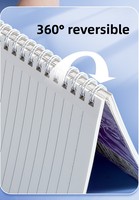 Carnet de planification en cuir PU à spirale imprimé avec logo personnalisé, 100 feuilles, pour usage scolaire