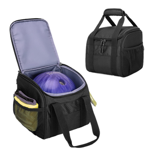 Padded Handle Premium Single Ball <b>Bowling</b> Tote Bag with Holder for Indoor Sports lunch bag - Product Image 1