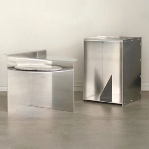 HUACHI 산업용 알루미늄 리벳 박스 사이드 테이블 수납 공간 포함 36x36x56cm 0.1-12mm 두께 거실용 - Product Image 3