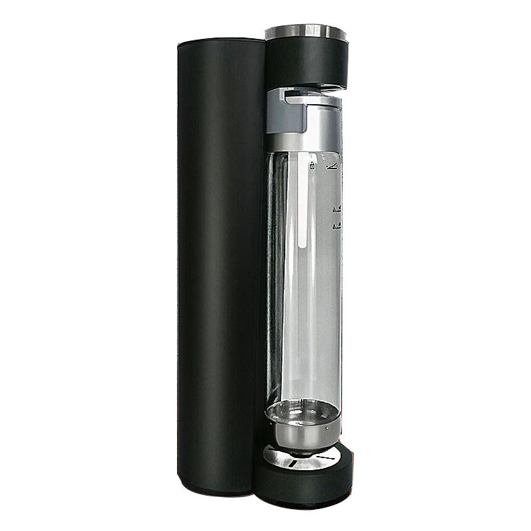 XP-013C Macchina per Acqua Frizzante Nero Opaco con Bottiglia d'Acqua da 1L