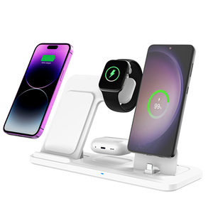 Base de <span class=keywords><strong>Carga</strong></span> Inalámbrica 4 en 1 Plegable con Logotipo Personalizado al por Mayor para <span class=keywords><strong>iPhone</strong></span> 17/16/15, Airpods e iWatch - Product Image 6