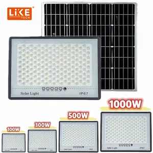 Ikeech-luces de inundación solares impermeables para jardín, 500W, 1000W