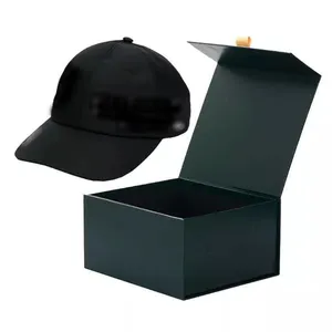 Hat Magnetic Folding Box Custom Baseball Hat Gift Boxes Peaked Cap Packaging Gift Box Customization