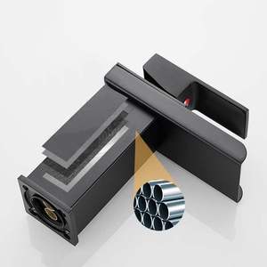 Hiện Đại Boong Gắn Thép Không Gỉ Thác Nước Vòi Nước Nóng Và Lạnh Lưu Vực Vòi Nước Cho Nhà Trường Chải Mạ Bề Mặt - Product Image 2