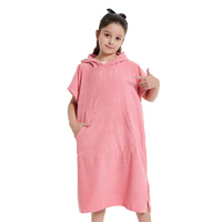 Serviette Robe Enfants Robe à langer en microfibre avec capuche et grande poche avant pour le surf et les activités de plein air
