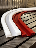 Riel de Guía Lineal Curvo Circular de Nylon UHMWPE UHMW PE con Ranura, Resistente al Calor, para Transportador de Cadena de Plástico OEM