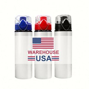 Bouteille d'eau sport en aluminium vierge pour sublimation, 750 ml, anti-fuite, avec couvercle pop, écologique, logo personnalisé gratuit, en stock entrepôt USA - Product Image 1