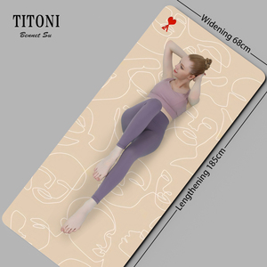 <span class=keywords><strong>TITONI</strong></span> Anti-déchirure Durable PU Surface Fitness Mat Chaud Rutschfeste Yogamatte 100% Tapis De Yoga Écologique Fond En Caoutchouc Naturel - Product Image 2