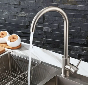Robinet de cuisine en acier inoxydable à poignée unique avec douchette extractible, mitigeur d'évier à poser pour cuisine moderne - Product Image 4