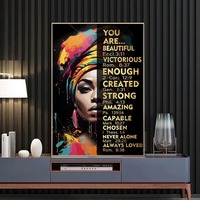 Inspiration abstraite femme noire africaine affiche belle toile peinture avec Art déco Design maison décorative mur Art
