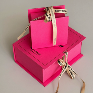 Exquisite Pink Embossed Jewelry Box with Ribbon Detail A Minimalist Packaging Solution for Fine <b>Rings</b> Earrings Bracelet - Product Image 3