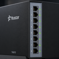 Passerelle VoIP Yeastar TA810, 8 ports FXO, processeur TI, parallélité totale, système téléphonique analogique/IP stable de qualité opérateur pour usage professionnel