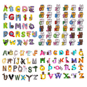 Оптовая цена, симпатичный термопресс для вышивки, маленькие A-Z нашивки с изображением животных для детей, сумка, шапка, одежда - Product Image 1