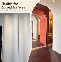 Panneaux muraux décoratifs souples en pierre flexible KASARO MCM, revêtement en pierre souple, carreaux flexibles pour bâtiments de grande hauteur